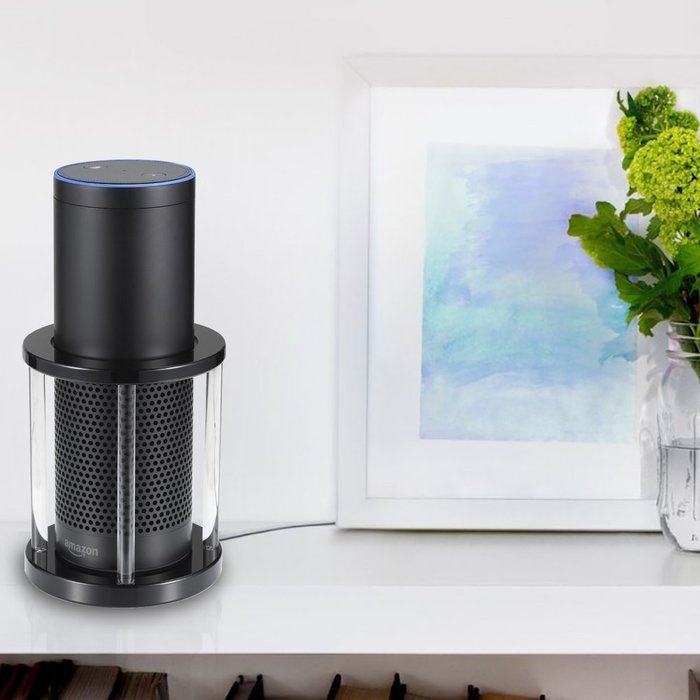 eveco Acrylic Speaker Guard Enhanced Strength and Stability for Amazon Echo Speaker and UE Boom speaker (Blue) N5