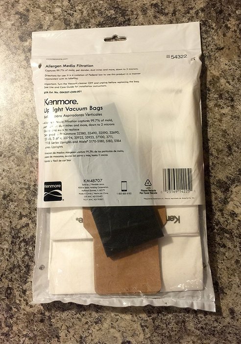 Kenmore Upright Vacuum Bags U/L/O 5068