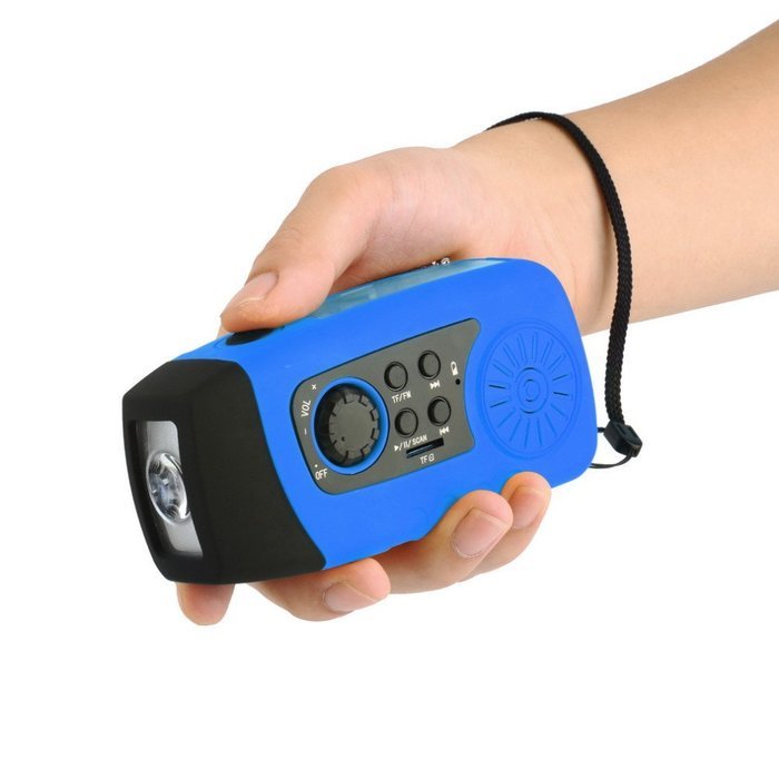 iMinker Portable Emergency Solar Hand Crank Self Powered FM Radio with [2000mAh] USB Power Bank, LED Flashlight... N6