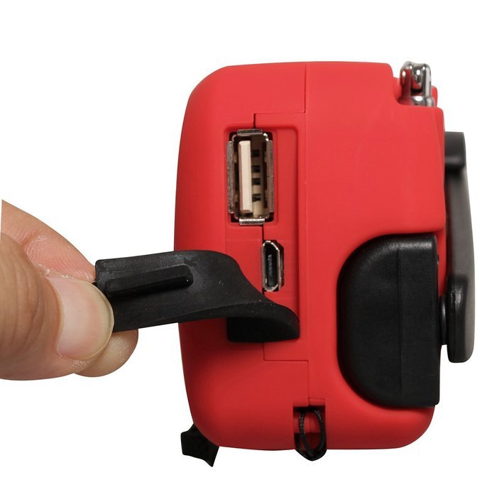 iMinker Portable Emergency Solar Hand Crank Self Powered FM Radio with [2000mAh] USB Power Bank, LED Flashlight... N8