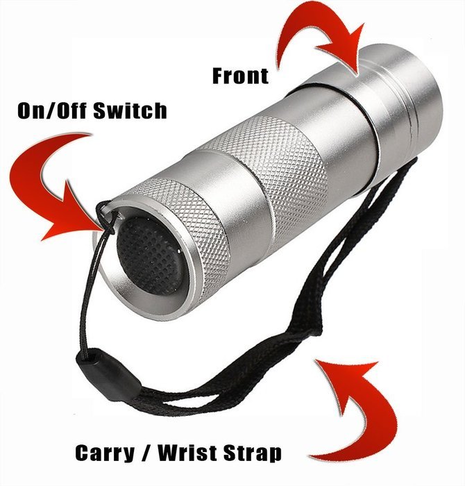 Pet Detective Best UV Flashlight LED Ultraviolet Black Light Reveals Hidden Dog and Cat Urine Stains the light... N3