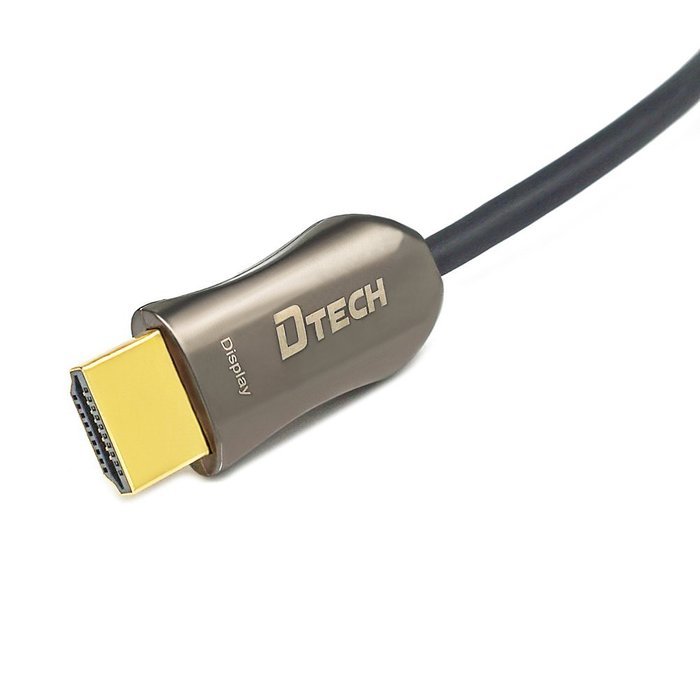 DTECH Ultra Slim 200 Feet Fiber Optic HDMI 2.0 Cable 4K at 60Hz and 18Gbps Pro Series for In-wall Installation N2