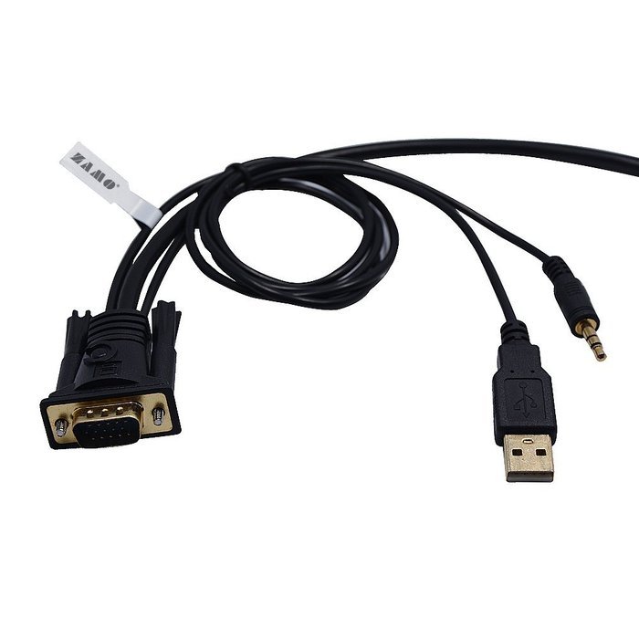 ZAMO VGA to HDMI Converter Adapter for TV, Computer, Projector, with Audio Cable and USB Cable, HD Connector Converter... N5