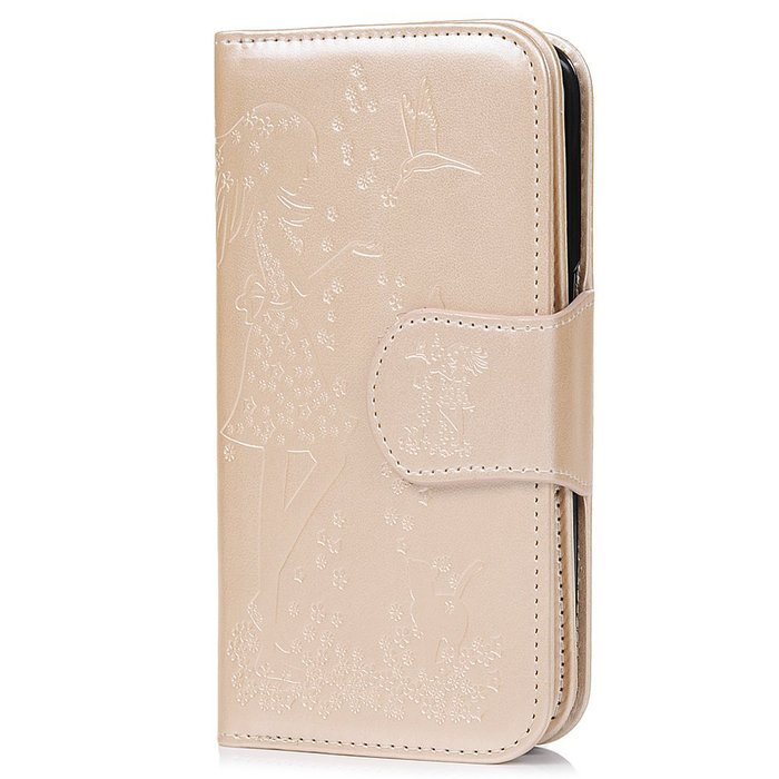 Badalink Galaxy S7 Edge Wallet Case 9 Card Slots Plastic Mirror Hand Strap Stand Feature Embossed PU Leather Flip... N62
