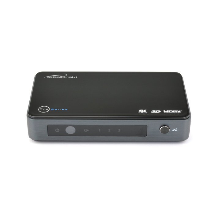 KabelDirekt 4K Ultra HD High Speed HDMI Switch 3in / 1out (1080p 4K UltraHD 3D) with Remote - PRO Series N5