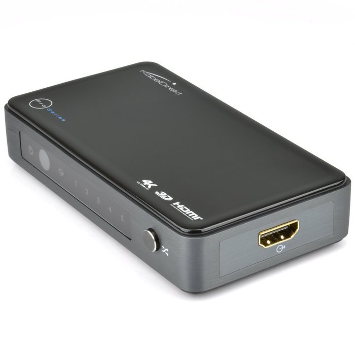 KabelDirekt 4K Ultra HD High Speed HDMI Switch 3in / 1out (1080p 4K UltraHD 3D) with Remote - PRO Series N7