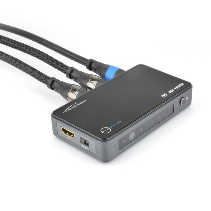 KabelDirekt 4K Ultra HD High Speed HDMI Switch 3in / 1out (1080p 4K UltraHD 3D) with Remote - PRO Series N9