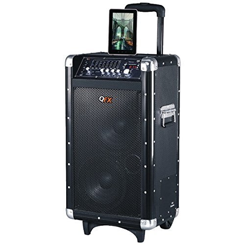 New QFX PBX-3080BT Rechargeable Bluetooth Party PA Speaker (Black)