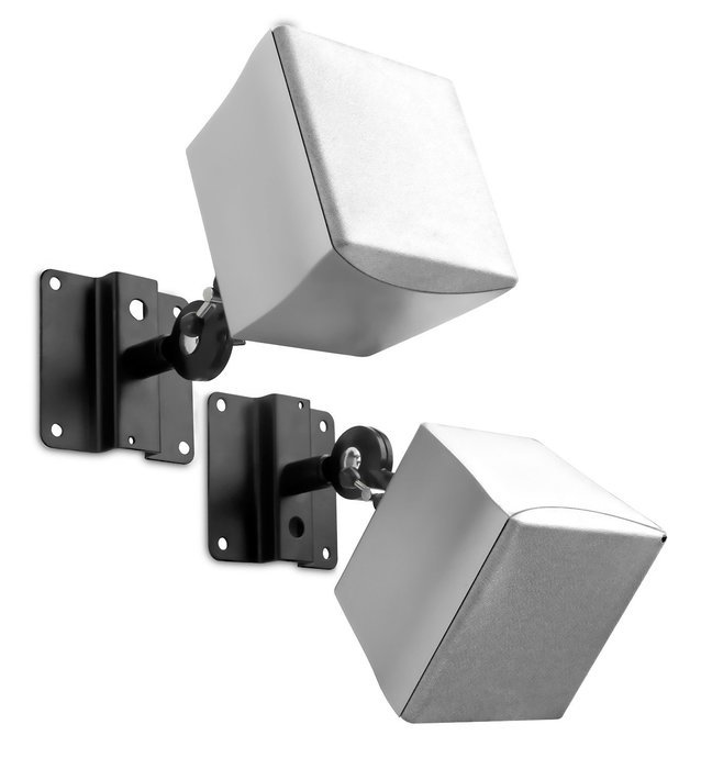 Mount-It! MI-SB03 Dual Low Profile Heavy Duty, Anti-Theft, Universal, Adjustable, Articulating, Hi-Fi Audio Media... N3