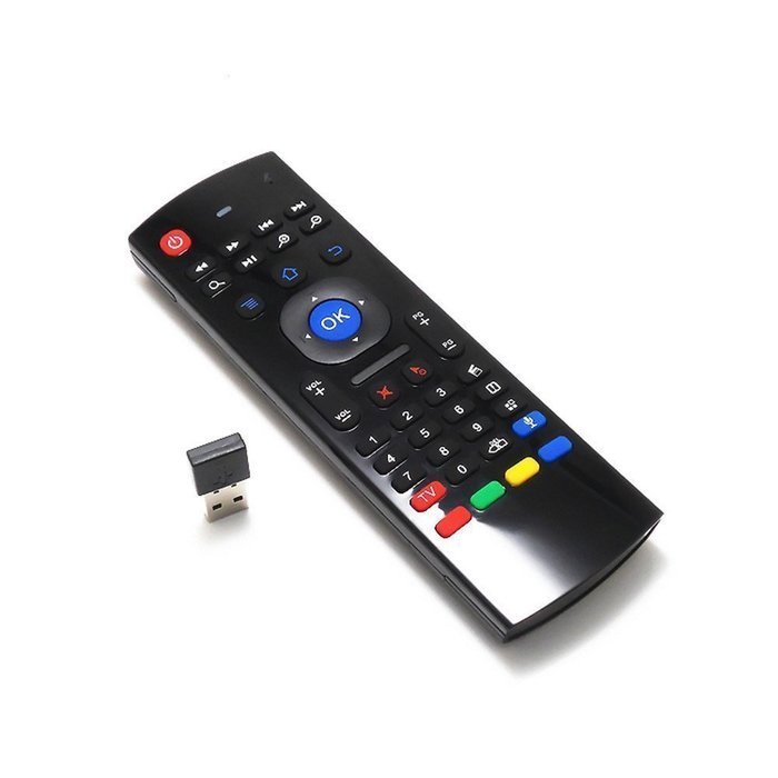 MXIII Double sided Mouse Remote Control 2.4ghz Mini Wireless Air Mouse+Qwert Keyboard with Voice Switch and Infrared...