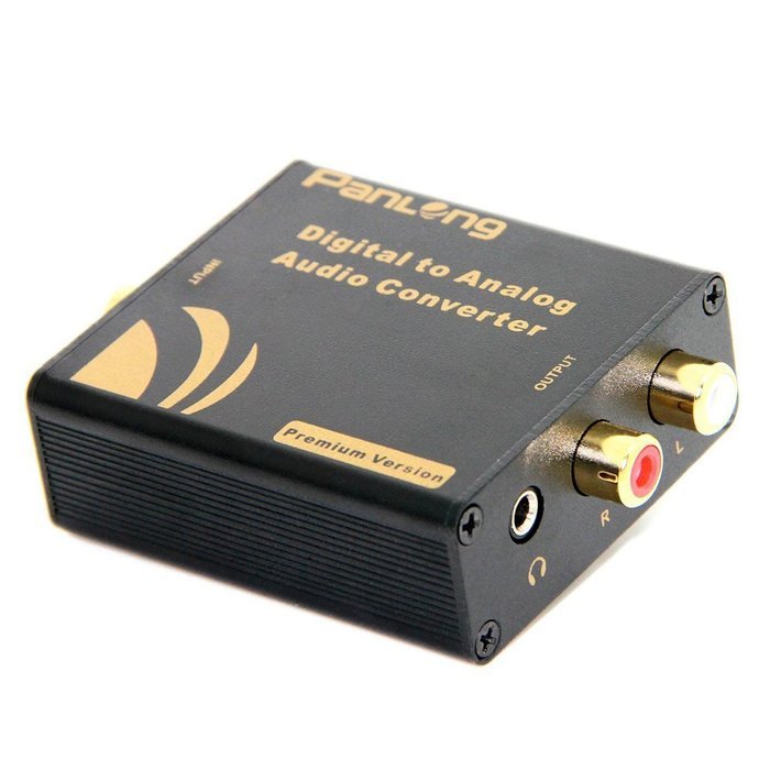 Panlong Optical SPDIF Toslink/ Coaxial Digital to Analog Audio Converter Decoder, Support 5.1 Dolby Digital, DTS... N7