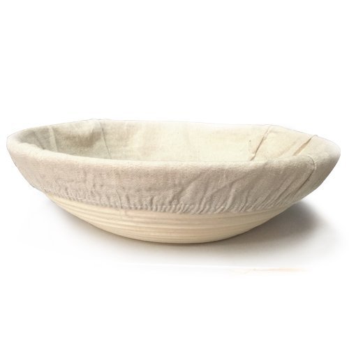 DIAOSnx Oval Banneton Bread Proofing Basket come with Linen Liner 8.3 x 5.6 inches N3