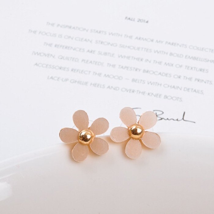 KAKA(TM) Women Girl Korean Stylish Black Four-leaf Glass Pearl Beauty Earing Accessories N21