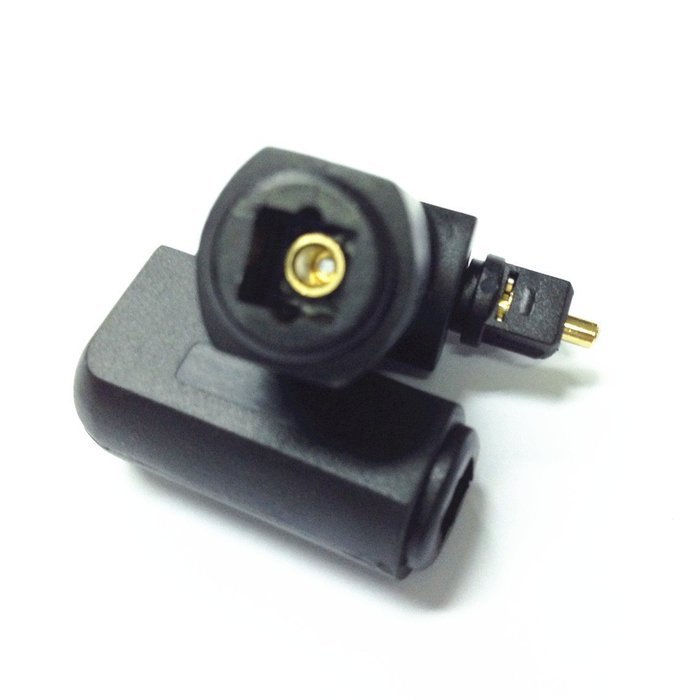 Lemeng 2-PACK Toslink 90 Degree Digital Optical Audio Cable Adapter Male to Female N2