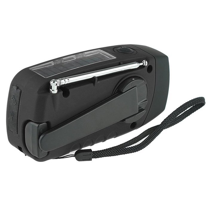 iMinker Portable Emergency Solar Hand Crank Self Powered FM Radio with [2000mAh] USB Power Bank, LED Flashlight... N11