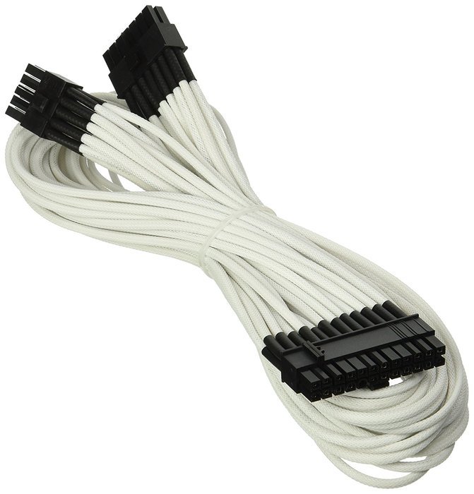 Corsair Individually Sleeved 24pin ATX Cable Type 3 (Gen 2), White (CP-8920058)