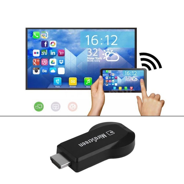 Ximoon Wifi Display Dongle AirPlay DLNA TV Stick, 1080P HDMI AV Adapter Connect iPhone 6 6s plus SE/ Samsung Galaxy... N3