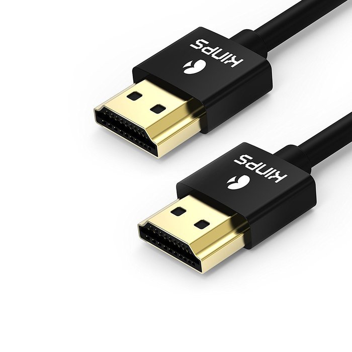 4K HDMI Cable, Kinps 15ft Ultra Slim Cable v1.4 with Ethernet, 24k Gold-plating HDMI Cable with RedMere Technology... N16