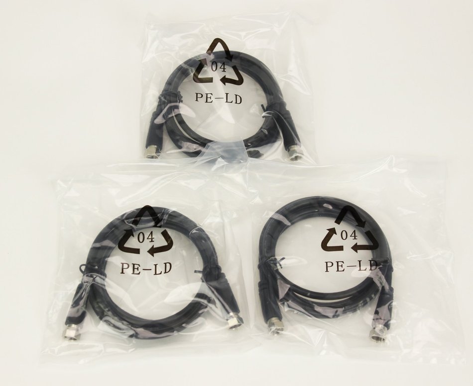 Ultra Cables 3-Pack, RG6 Coaxial Cable in Black 5 Feet