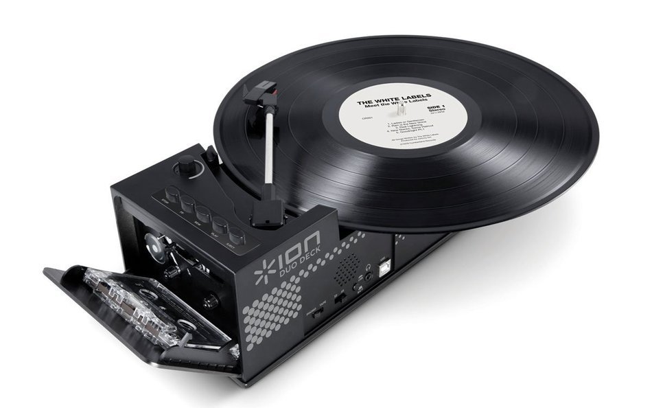 Ion IT34 Duo Deck Ultra-Portable USB Turntable with Cassette Deck N2