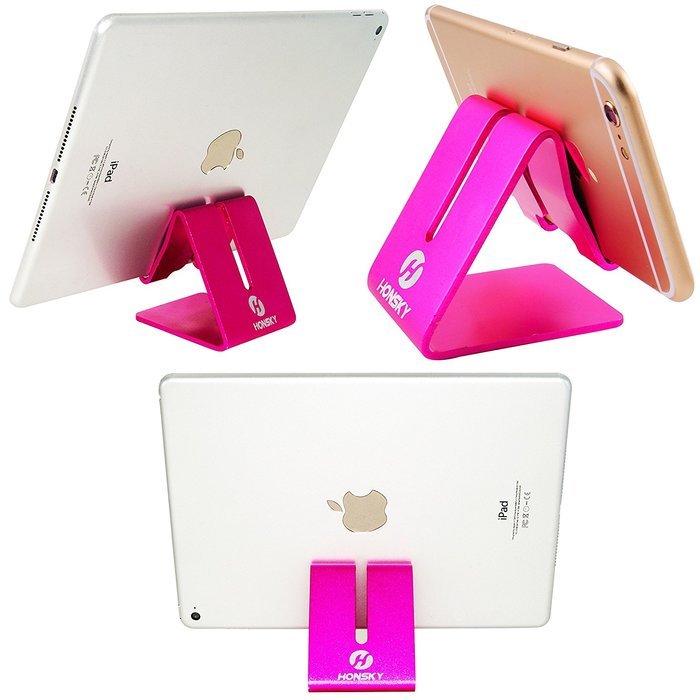 Honsky&reg;Solid Portable Aluminum Desktop Stand Smart Phone Holder for Desk Bed,iPad Mini Stand Tablet Stands for... N17
