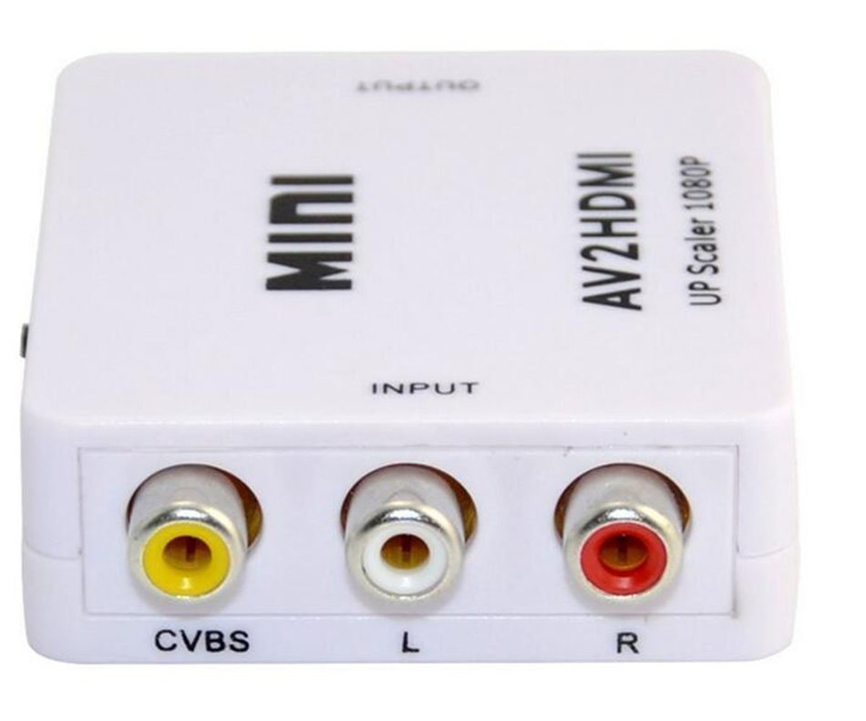 Kangcheng 1080p HDMI to RCA CVBS AV Composite Converter HDMI2AV Adapter support PAL/NTSC TV format output(black) N3