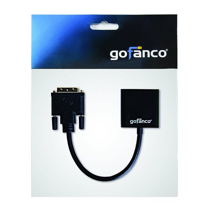 gofanco Pro-series DVI-D to VGA Active Converter - with 3 Feet Micro USB Power Cable for BETTER compatibility... N9
