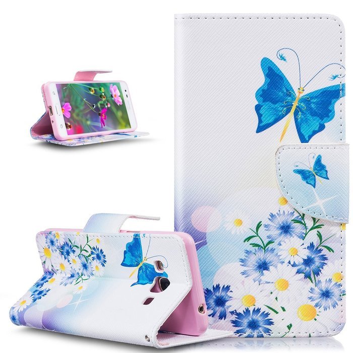 Galaxy J3 Pro Case,Galaxy J3 Pro Cover,ikasus Colorful Painted PU Leather Flip Wallet Pouch Stand Credit Card... N24