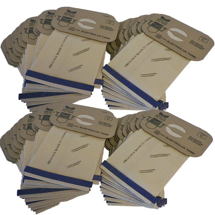 48 Electrolux Tank Type C Canister Vacuum Cleaner Bags 4 Ply Made in USA N2