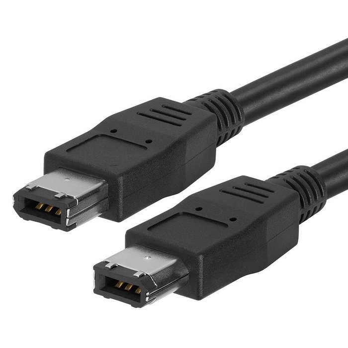 Cmple - IEEE-1394 FireWire iLink DV Cable 6P-6P M/M -15ft (BLACK) N5