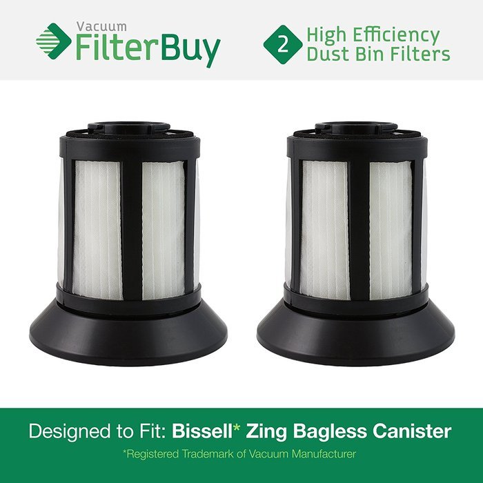 2 - Bissell Dirt Bin Filters. Designed by FilterBuy to replace part # 203-1532 (2031532). Fits Bissell Zing Bagless...