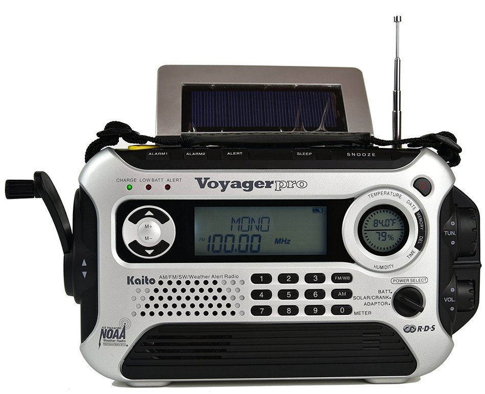 Kaito KA600L 5-Way Powered Emergency AM/FM/SW NOAA Weather Alert Radio with Solar,Dynamo Crank,Flashlight and... N23