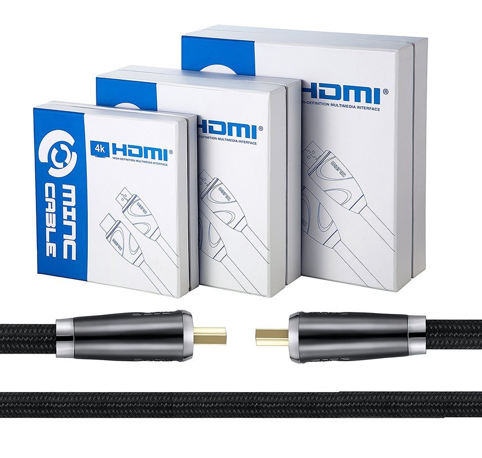 Minc High Speed HDMI Cable 25Ft (7.6m) -26AWG,CL3,HDMI 2.0 -Supports 4K 3D and ARC with Ethernet -24K Gold Plated... N3