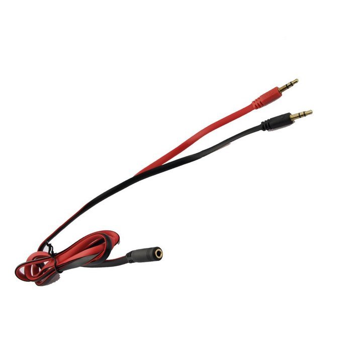 Seadream 2Pack 3.5mm Female to Dual 3.5 Male Headset Mic & Stereo Audio Y Splitter Cable Adpter (2pack Black) N4