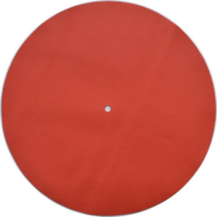 Genuine Leather Turntable Platter Mat - Orange N2