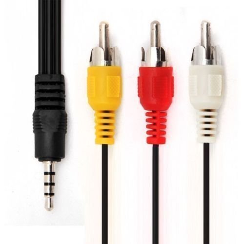 4ft 1.2m RCA Male to 3.5mm Male Jack Composite Audio Video A/V Cable for MX MXQ M8 EKB311B cs918 AV port Android...
