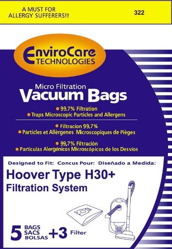 1 X Hoover 5 Pack Generic H30 Vacuum Bags