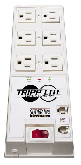 Tripp Lite 8 Outlet Surge Protector Power Strip, 8ft Cord, & $35K INSURANCE (SK6-6) N3