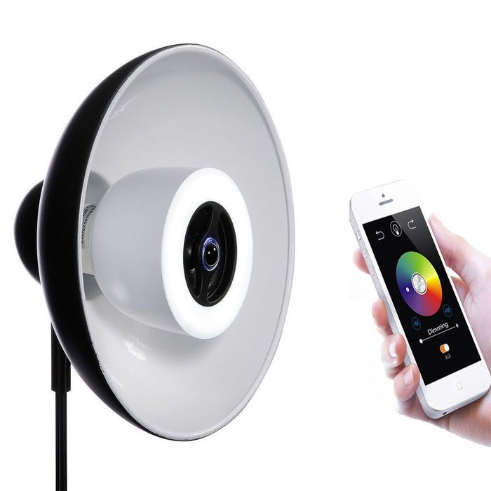Vongem led speaker 4 0 lamp electronic night light app bluetooth light