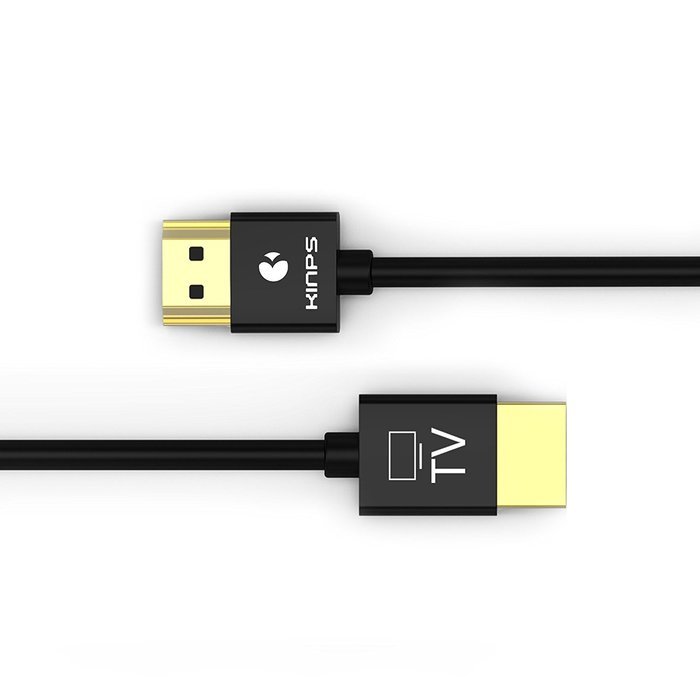 4K HDMI Cable, Kinps 15ft Ultra Slim Cable v1.4 with Ethernet, 24k Gold-plating HDMI Cable with RedMere Technology... N18