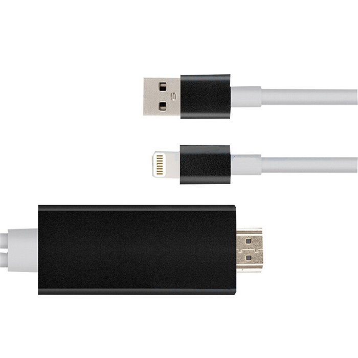 FST High-Speed HDMI Cable, 64Ft MHL to HDMI 1080p HDTv Adapter Cable for iPhone 5S 5 SE 6 Plus 6S Plus iPad Air... N16