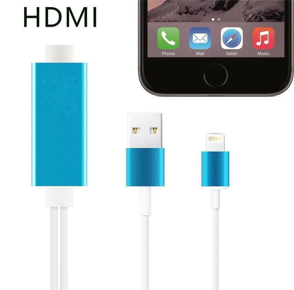 FST High-Speed HDMI Cable, 64Ft MHL to HDMI 1080p HDTv Adapter Cable for iPhone 5S 5 SE 6 Plus 6S Plus iPad Air... N18