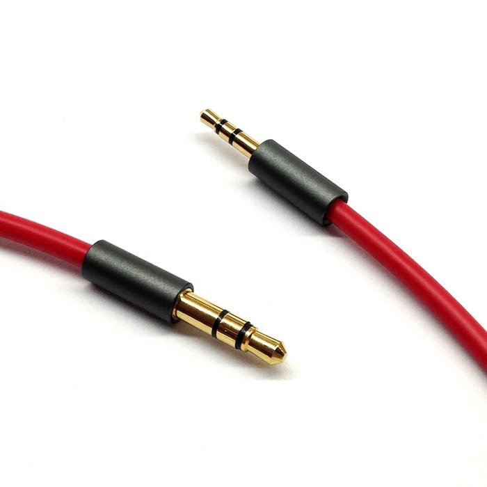 Red 1.5ft Gold Plated Design 3.5mm Male to 2.5mm Male Car Auxiliary Audio cable Cord headphone connect cable for... N2