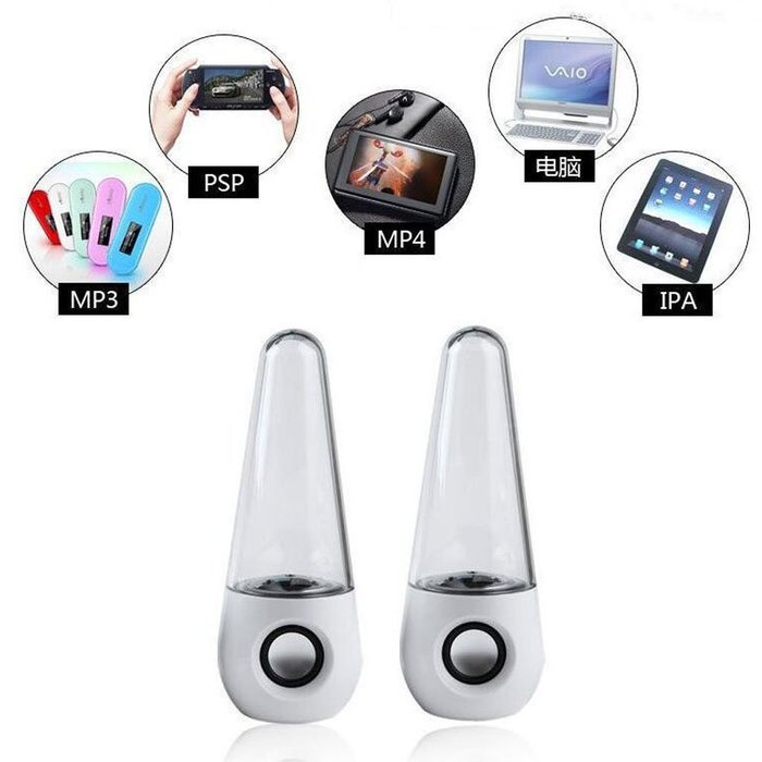 USB Powered LED Dancing Water Show Music Fountain Light ColorfuL Speakers Amplifier Audio Player For Phones Computer... N15