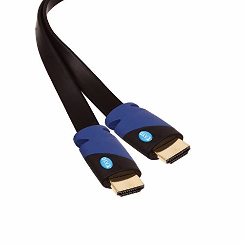 KAYO Hi-Speed FLAT HDMI 1.4 Cable 50 FT/ SOFT PVC Sleeve, Cable Tie/ Supports Ethernet,3D,4K & Audio Return, Bonus... N3