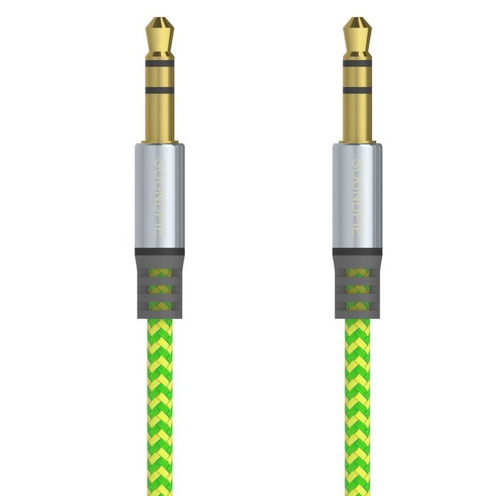 SoundPie 3.5mm Nylon Braid Contrast Color ShoeLace Auxiliary Audio Cable (5ft / 1.5m) AUX Cable for Headphones... N36