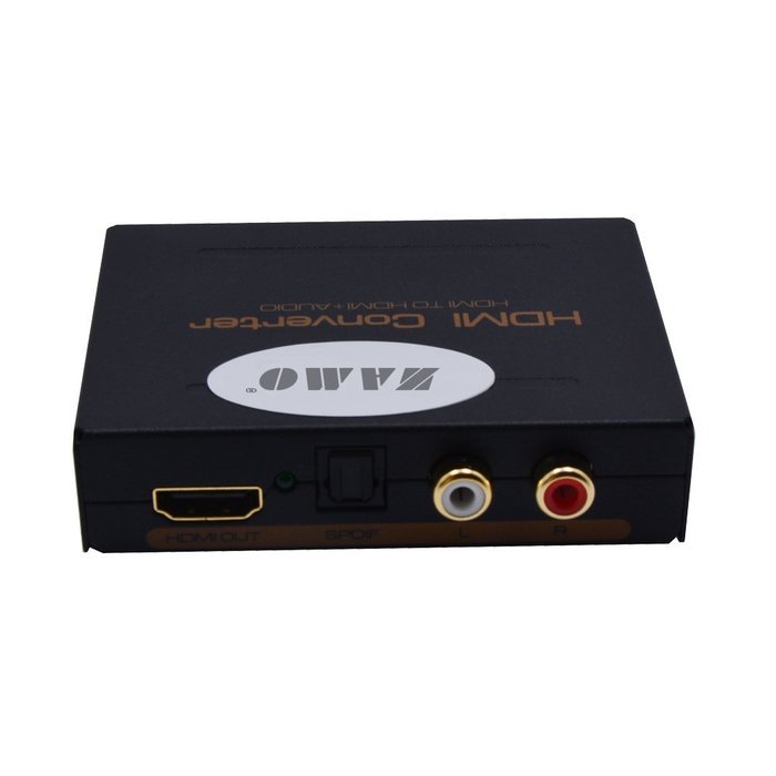 ZAMO HDMI Audio Extractor Support Ultra HD | 4K X 2K with Toslink Optica+Coaxial+3.5mm+ RCA R/L Audio Output Converter... N2