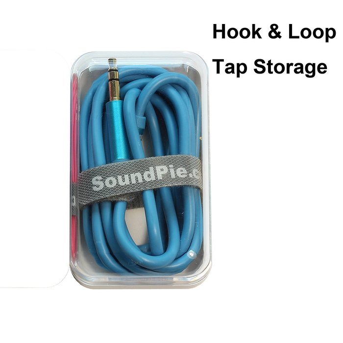 SoundPie 3.5mm Nylon Braid Contrast Color ShoeLace Auxiliary Audio Cable (5ft / 1.5m) AUX Cable for Headphones... N39