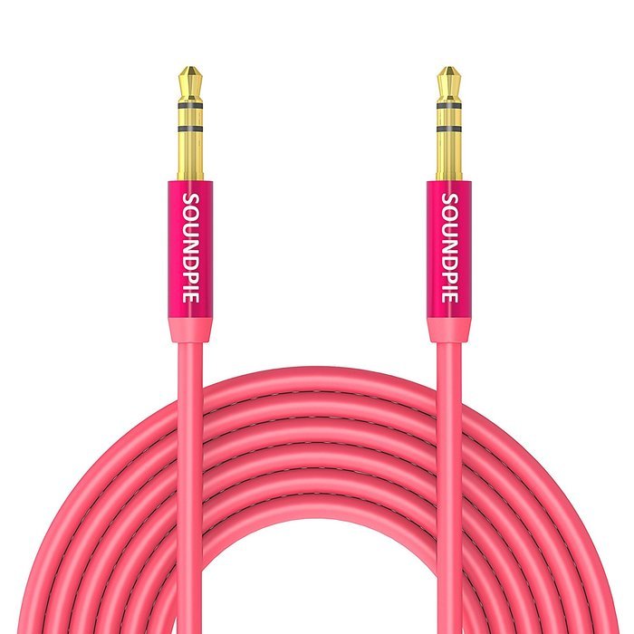 SoundPie 3.5mm Nylon Braid Contrast Color ShoeLace Auxiliary Audio Cable (5ft / 1.5m) AUX Cable for Headphones... N40