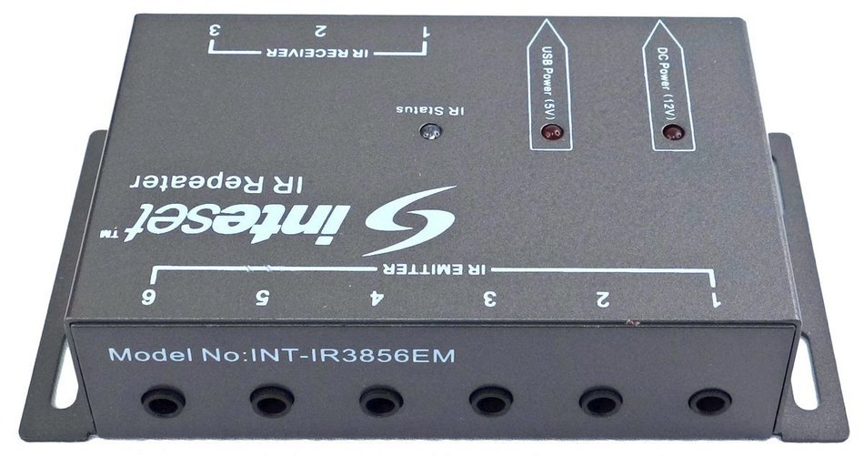 Inteset IR Remote Control Repeater - Extender - Emitter to Control up to 8 Hidden A/V Devices like Cable Boxes... N3